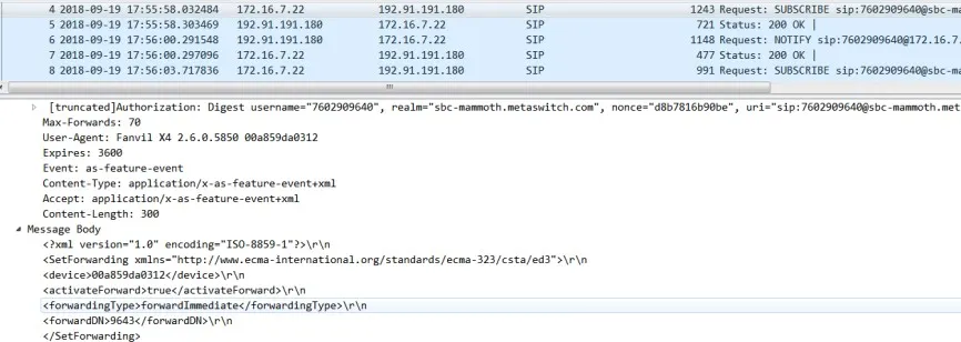 Phone enables or disables DND