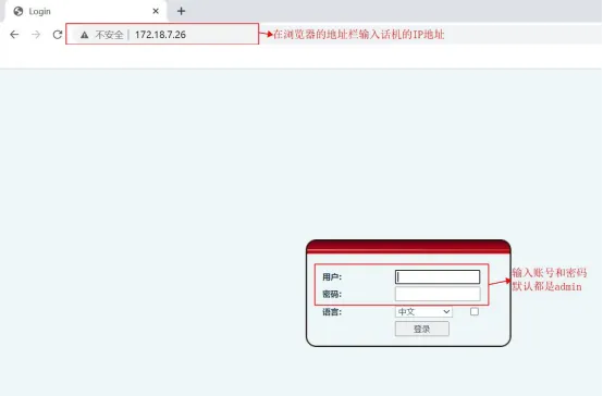 瀏覽器輸入話機IP
