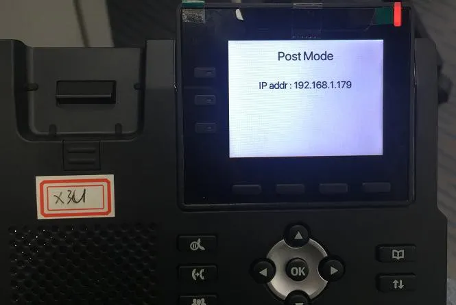 The phone enters POST mode