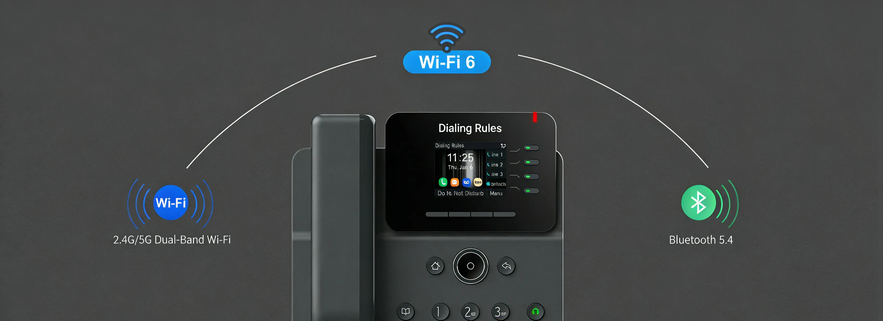 支持Wi-Fi 6和藍牙5.4，傳輸更快、更穩定