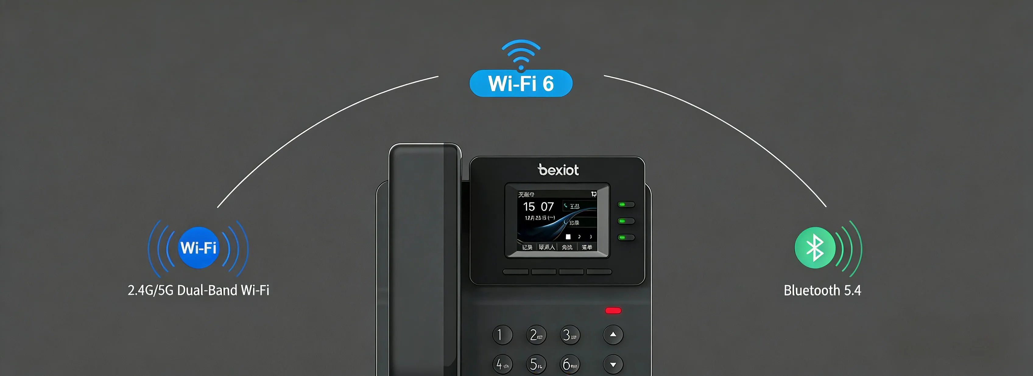 支持Wi-Fi 6和藍牙5.4，傳輸更快、更穩定