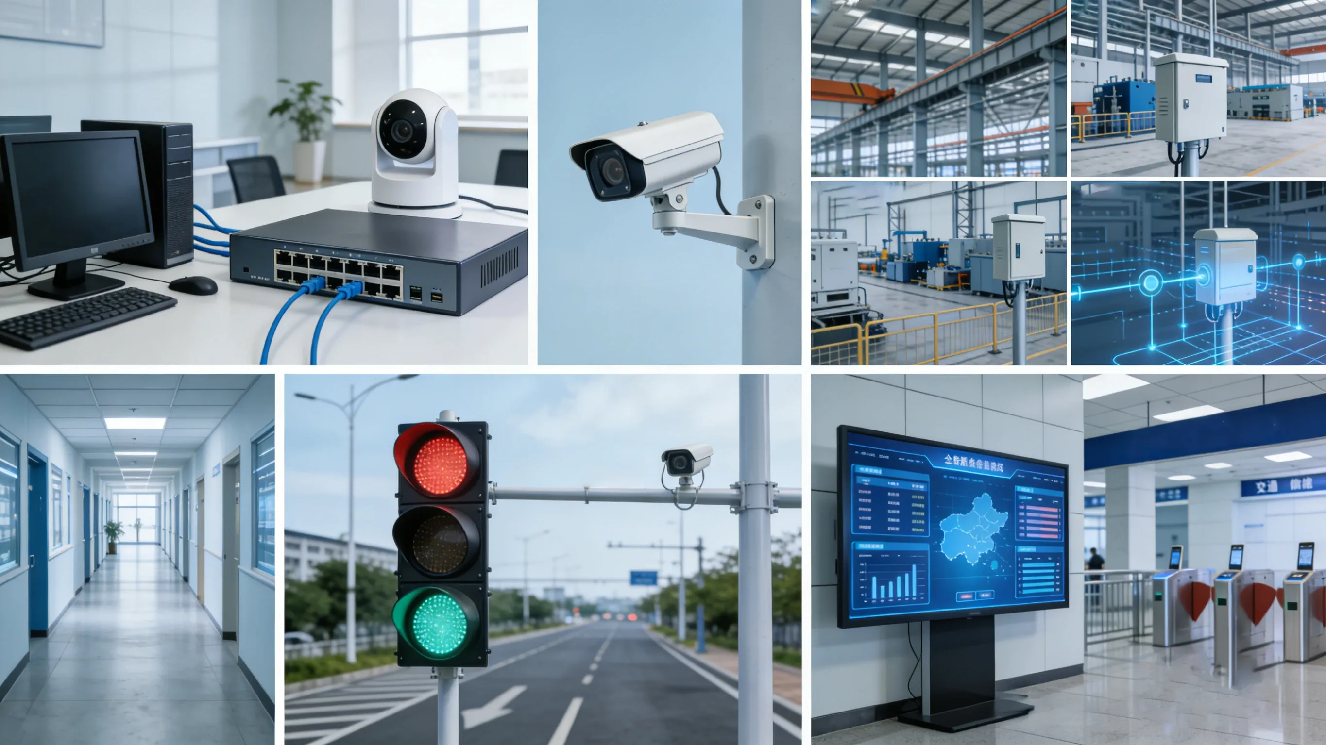 PoE+應用場景：企業與工業環境之辦公電話、無線存取點、大樓對講機、監視攝影機