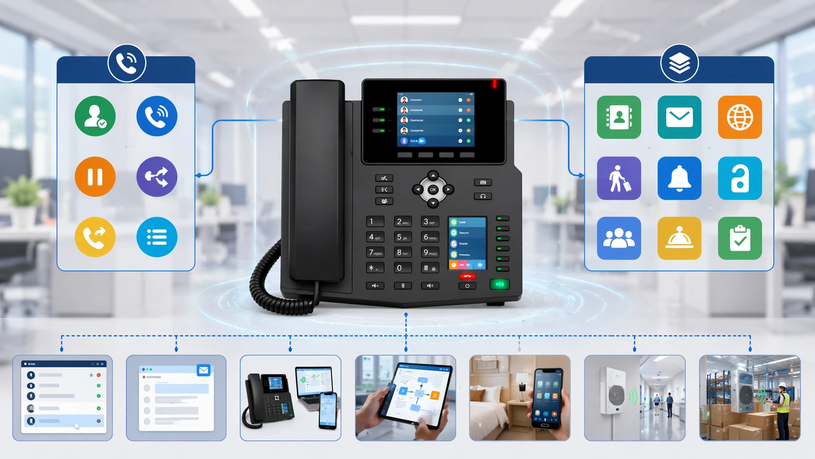 通过 XML Browser 实现目錄、訊息、分机漫游和任务型業務服務的 IP 電話擴展應用
