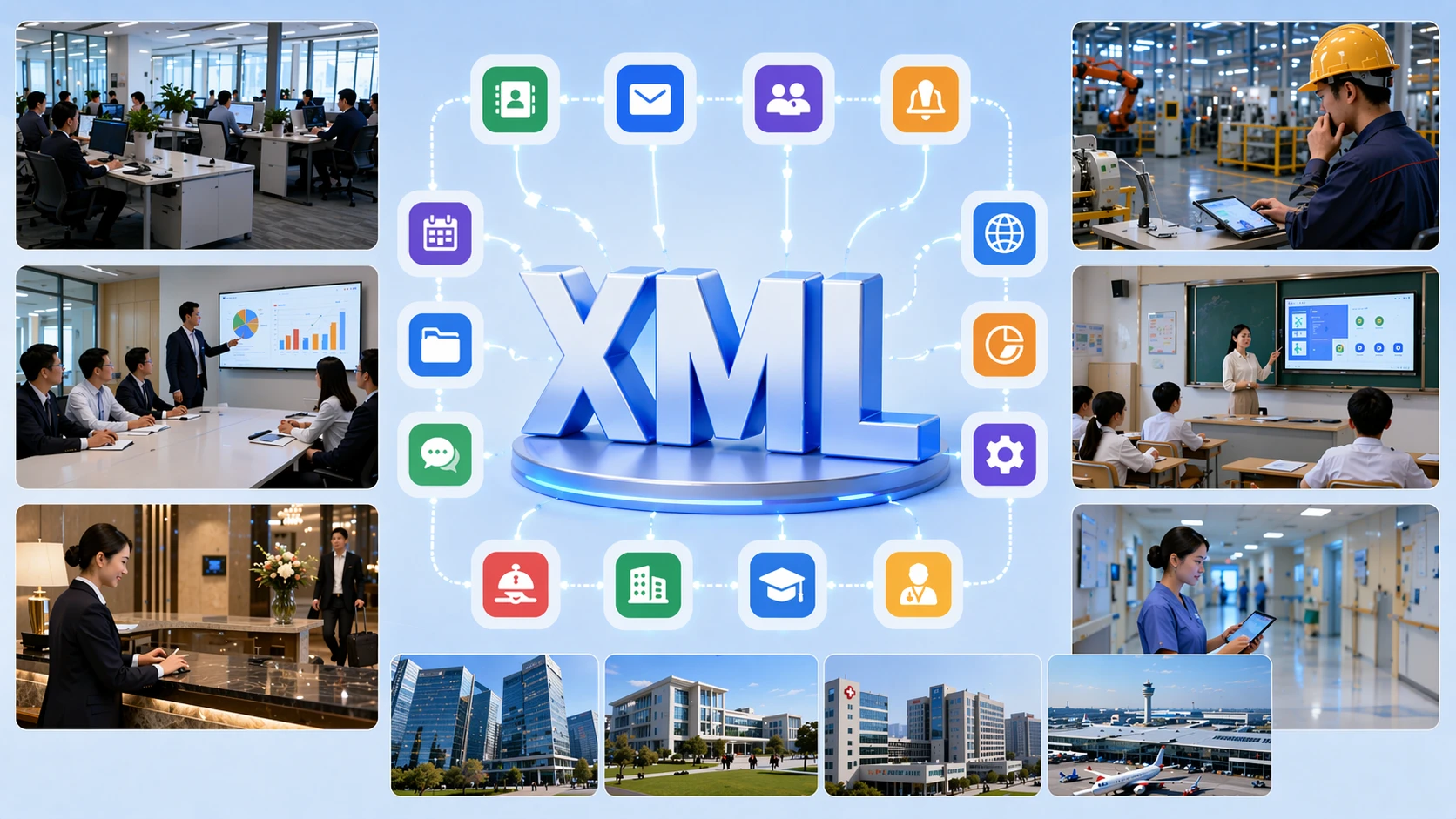 XML Browser 在企業、飯店、医疗和工业 IP 電話部署中的應用场景