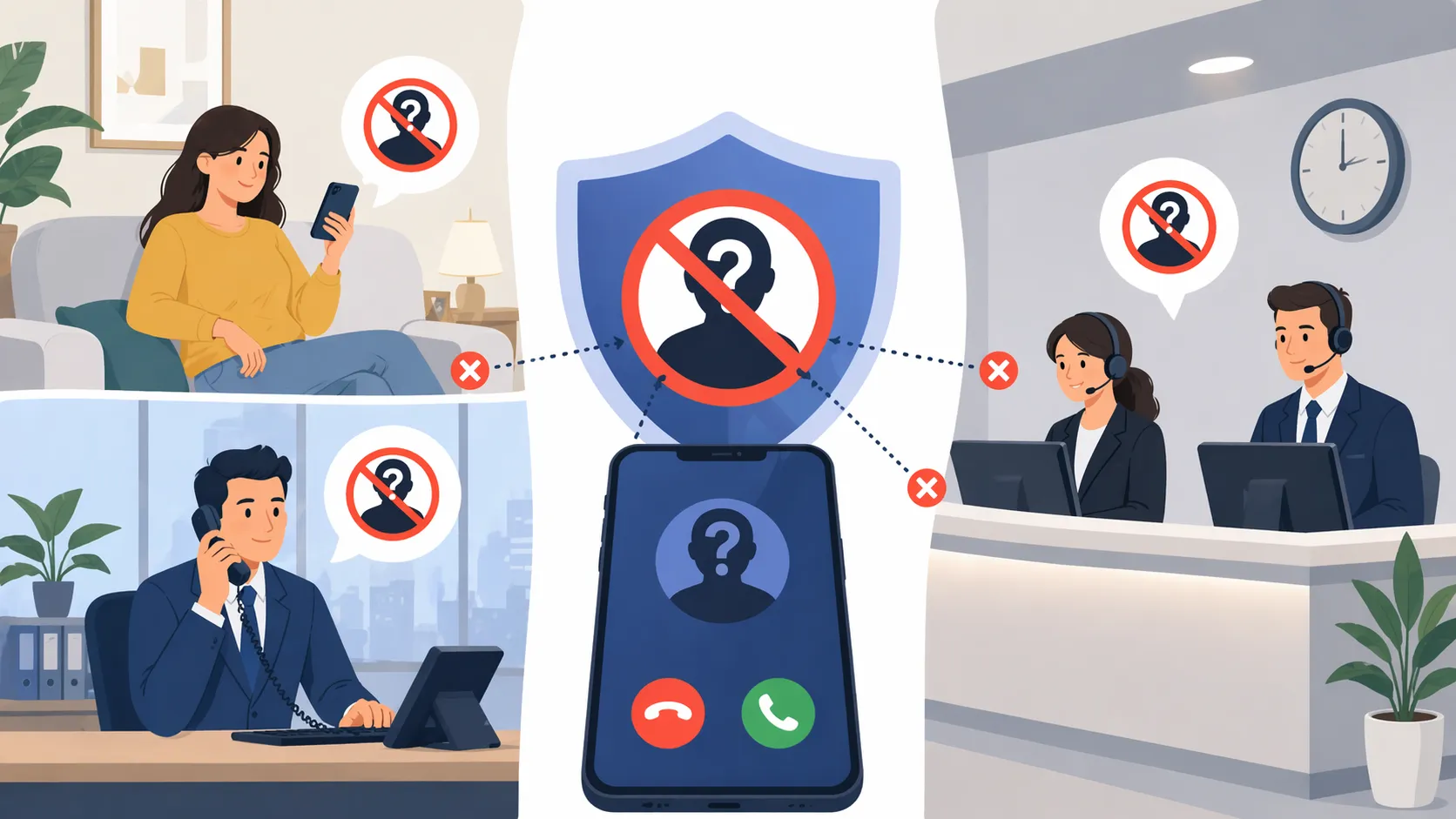 辦公室電話導入拒接匿名來電，保護員工免於隱藏號碼騷擾來電