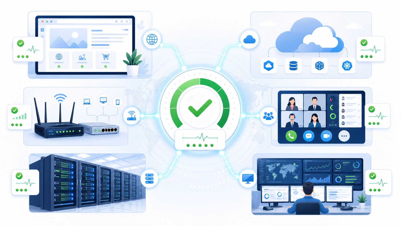 正常執行時間等級比較圖，展示 99%、99.9% 與 99.99% 可靠性下的停機時間差異與影響