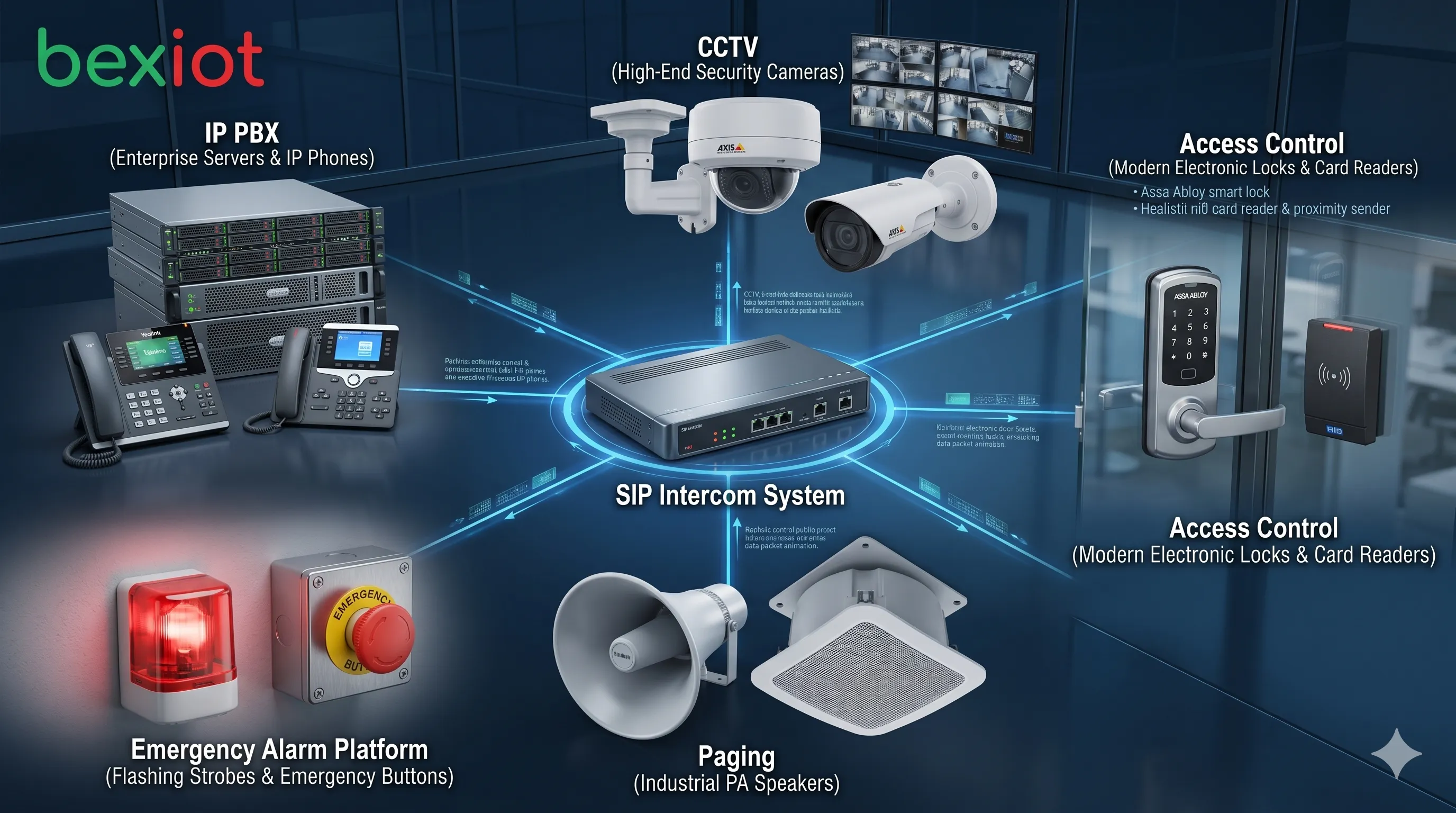 SIP對講系統與IP PBX CCTV門禁呼叫廣播和應急警報平台整合