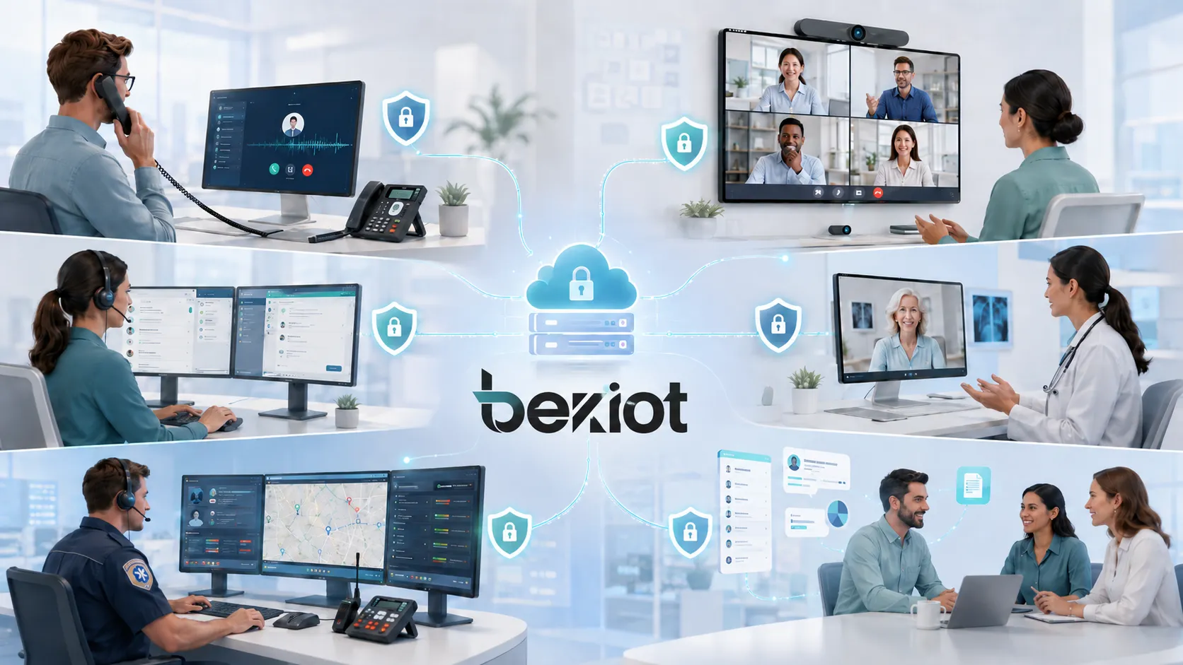 SRTP 應用範疇：安全 VoIP 通話、WebRTC 視訊會議、客服中心、遠距醫療、緊急派遣與企業通訊