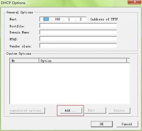 設定 DHCP Option66