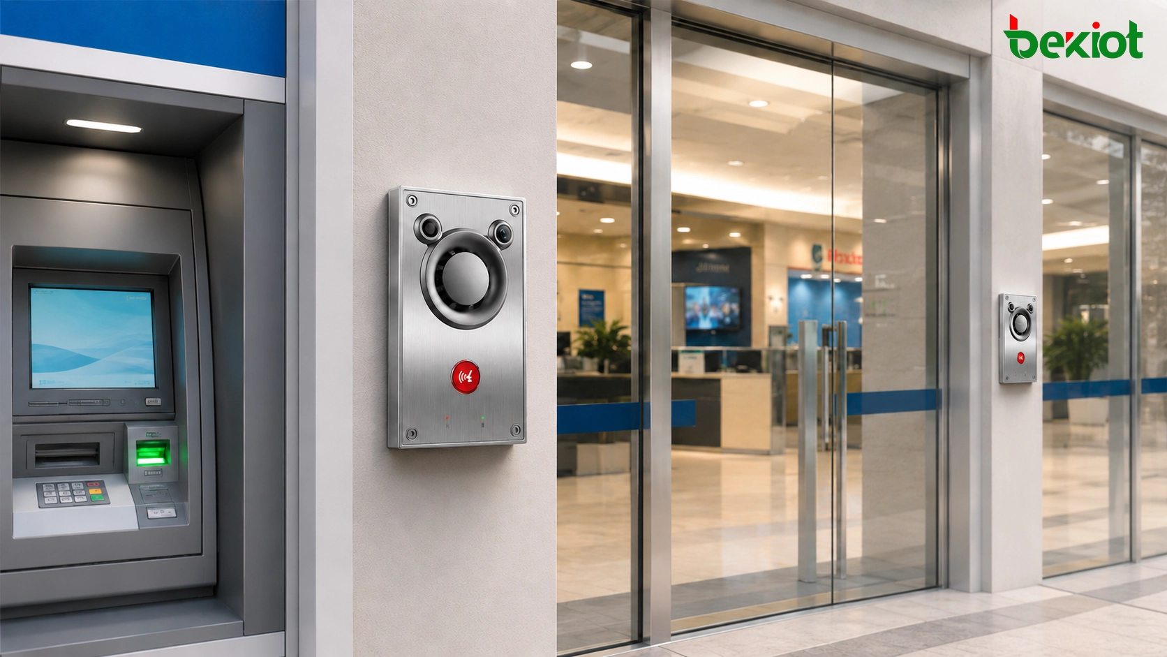 安裝於 ATM 與銀行入口的 SOSA12V SIP 影像對講