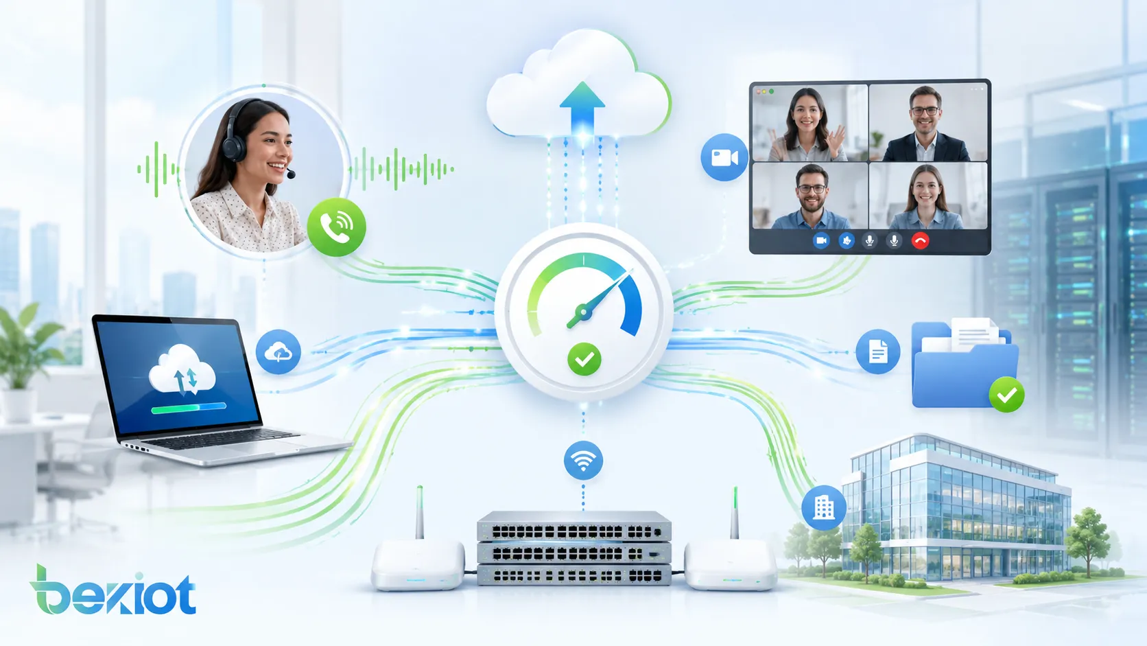 帶寬優势展示流畅 VoIP 清晰視頻會議 快速雲訪問 穩定文件傳輸和可擴展企業网絡