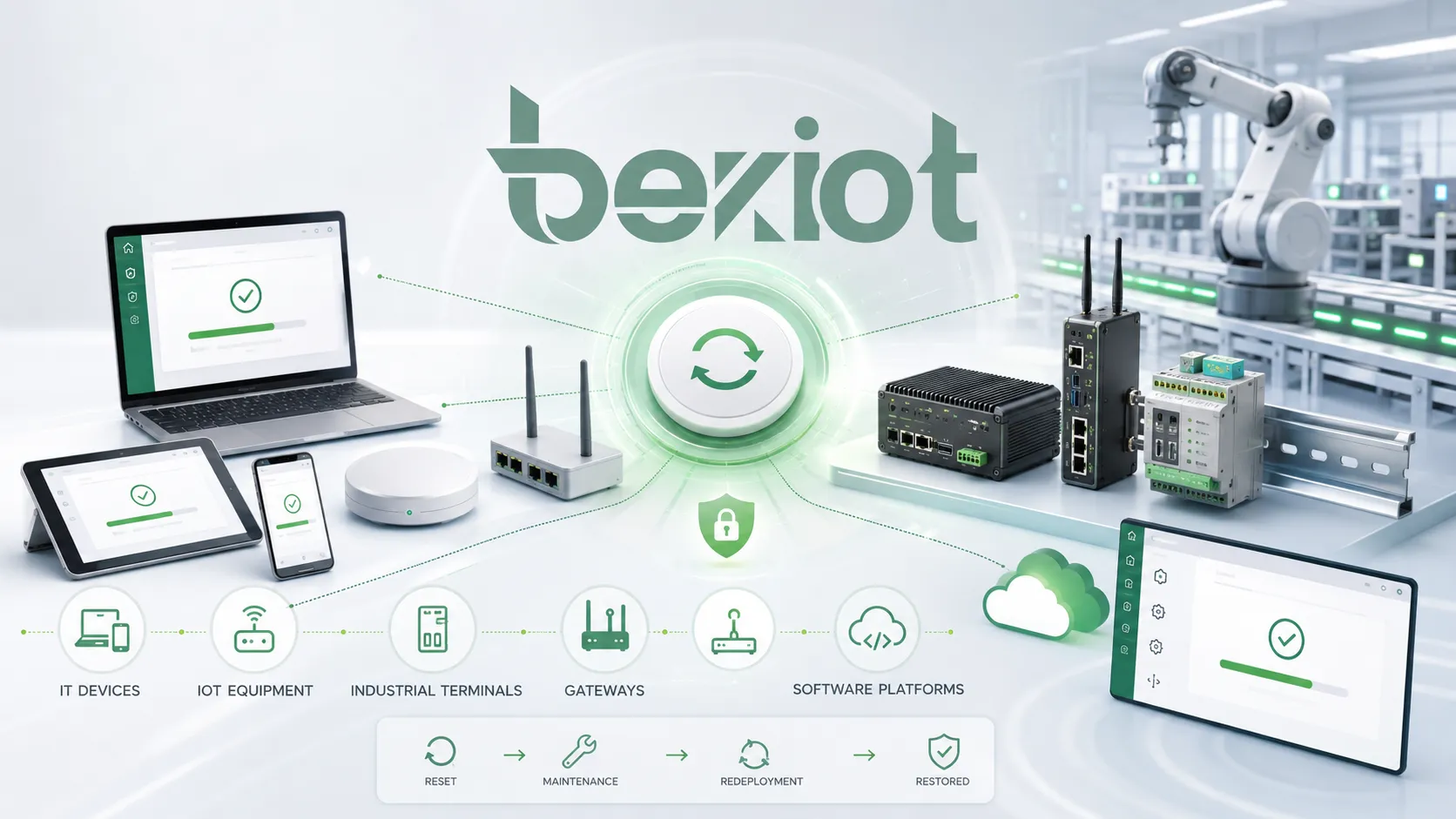 恢復出廠設置在 IT 設備、IoT 設備、工業通信終端、網關和軟件平臺中的應用