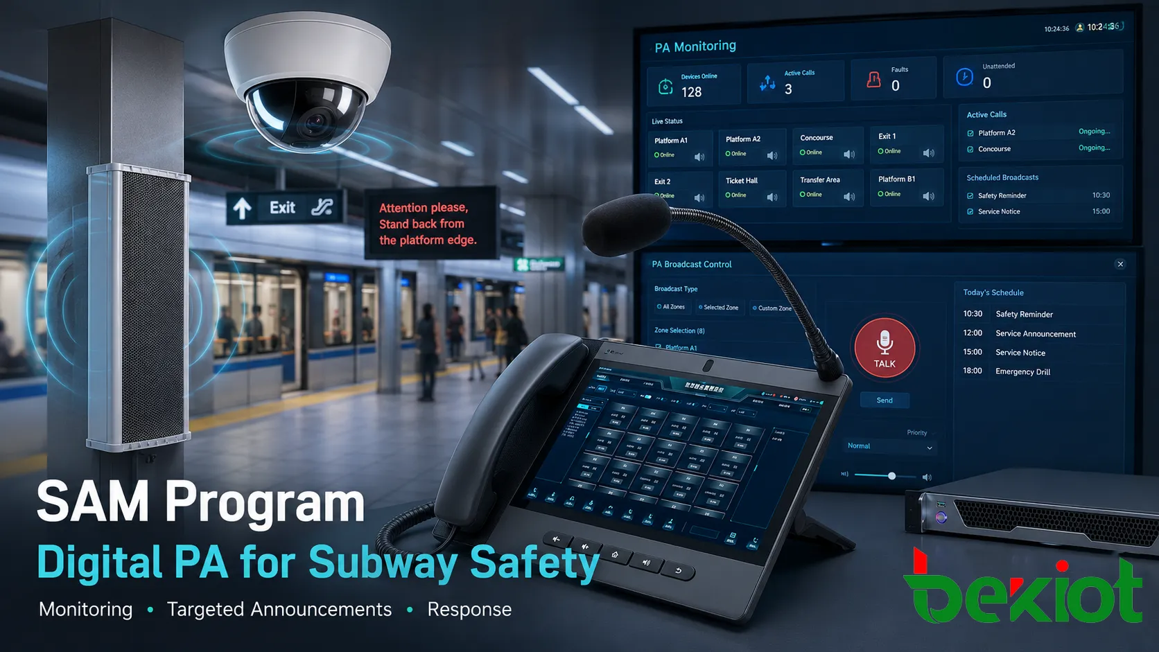SAM計畫與數位公共廣播在地鐵車站安全中的作用