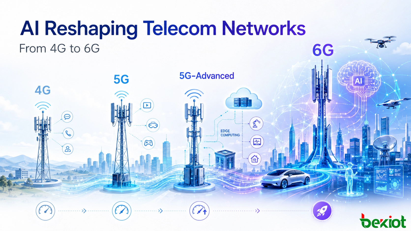 從4G到6G：AI驅動的行動網路演進