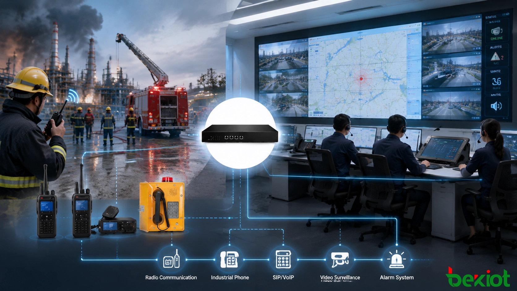 ROIP 閘道器連接工業無線電系統、調度平台與 IP 通訊網路
