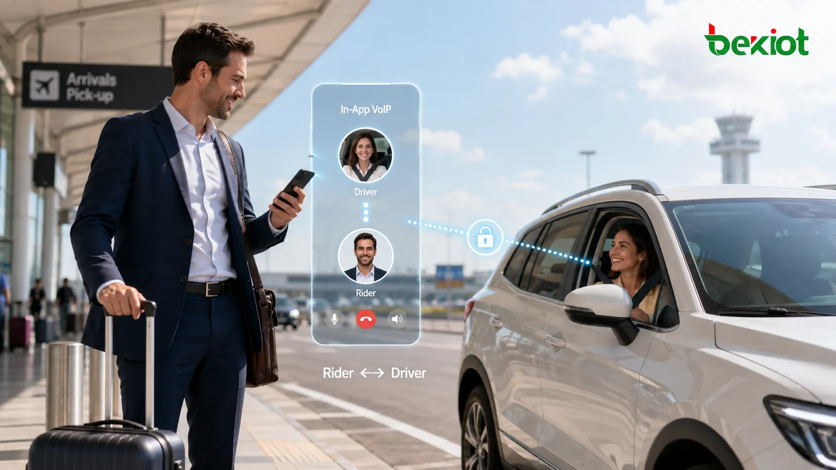 叫車應用程式透過 App 內 VoIP 連接乘客與司機，無需暴露私人電話號碼