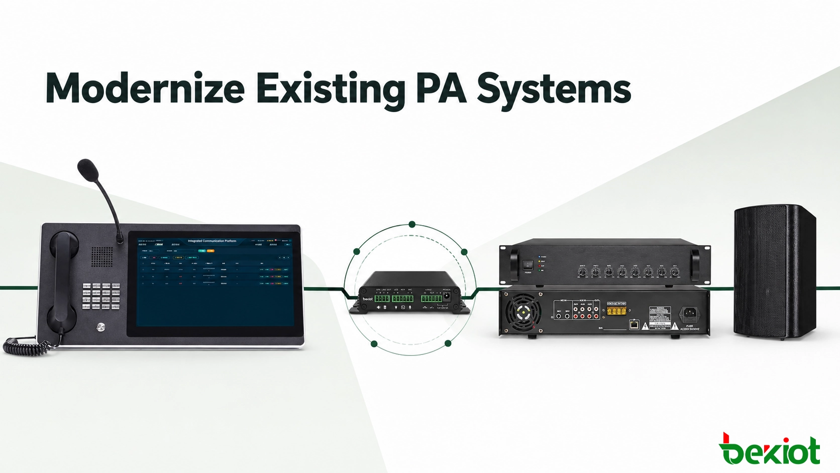 如何將現有 PA 系統連接至現代 IP 調度