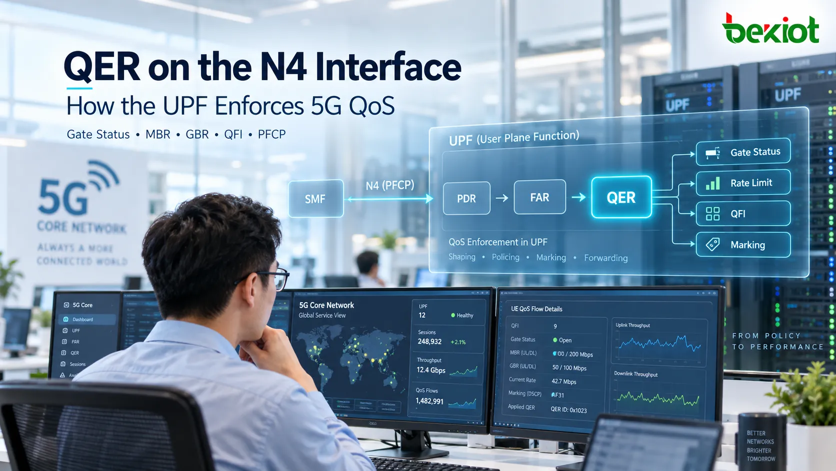 QER 如何在 N4 介面的 UPF 中執行 5G QoS？