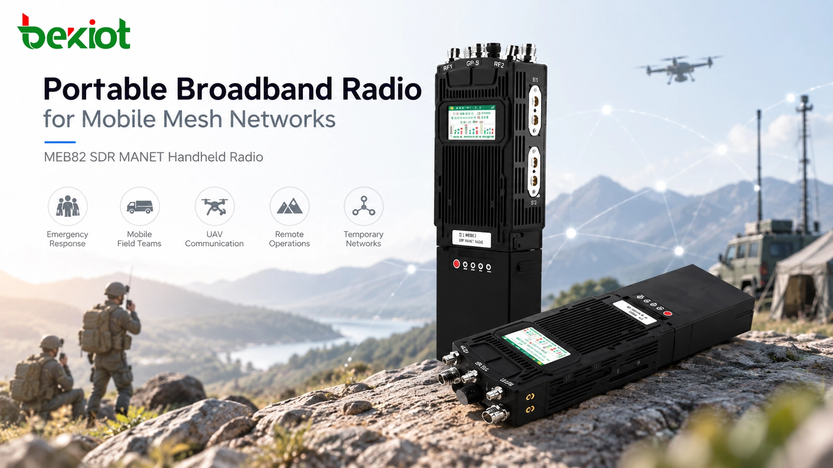 MEB82 SDR MANET手持電台產品外觀