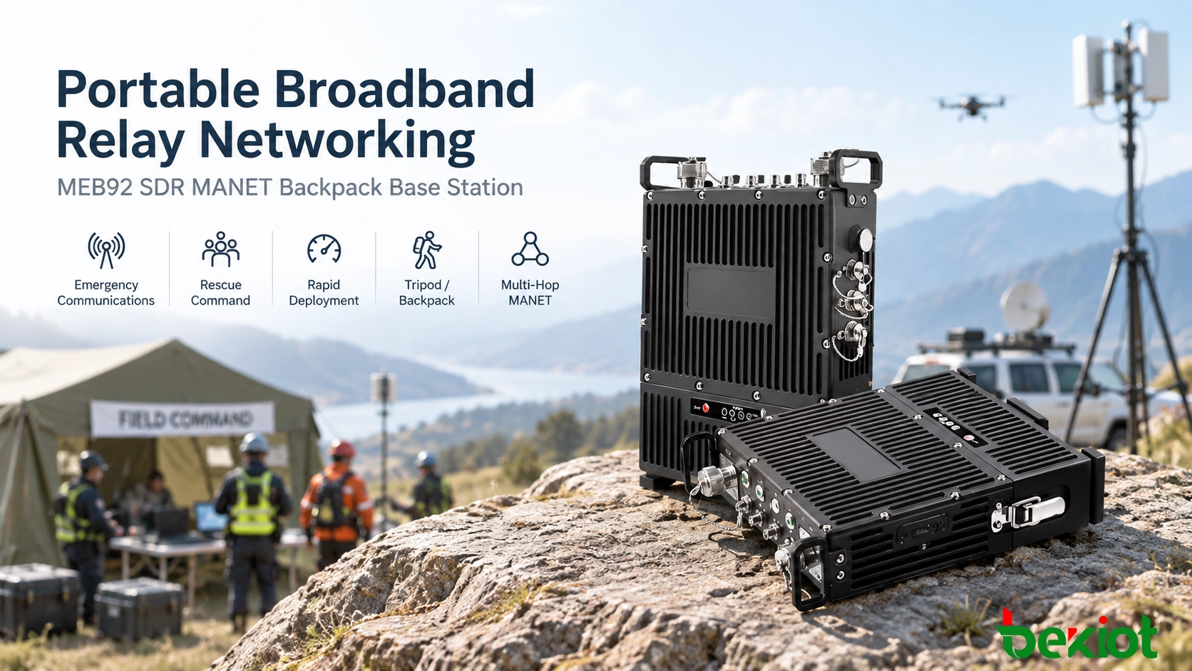 MEB92 SDR MANET背負式基地台產品外觀