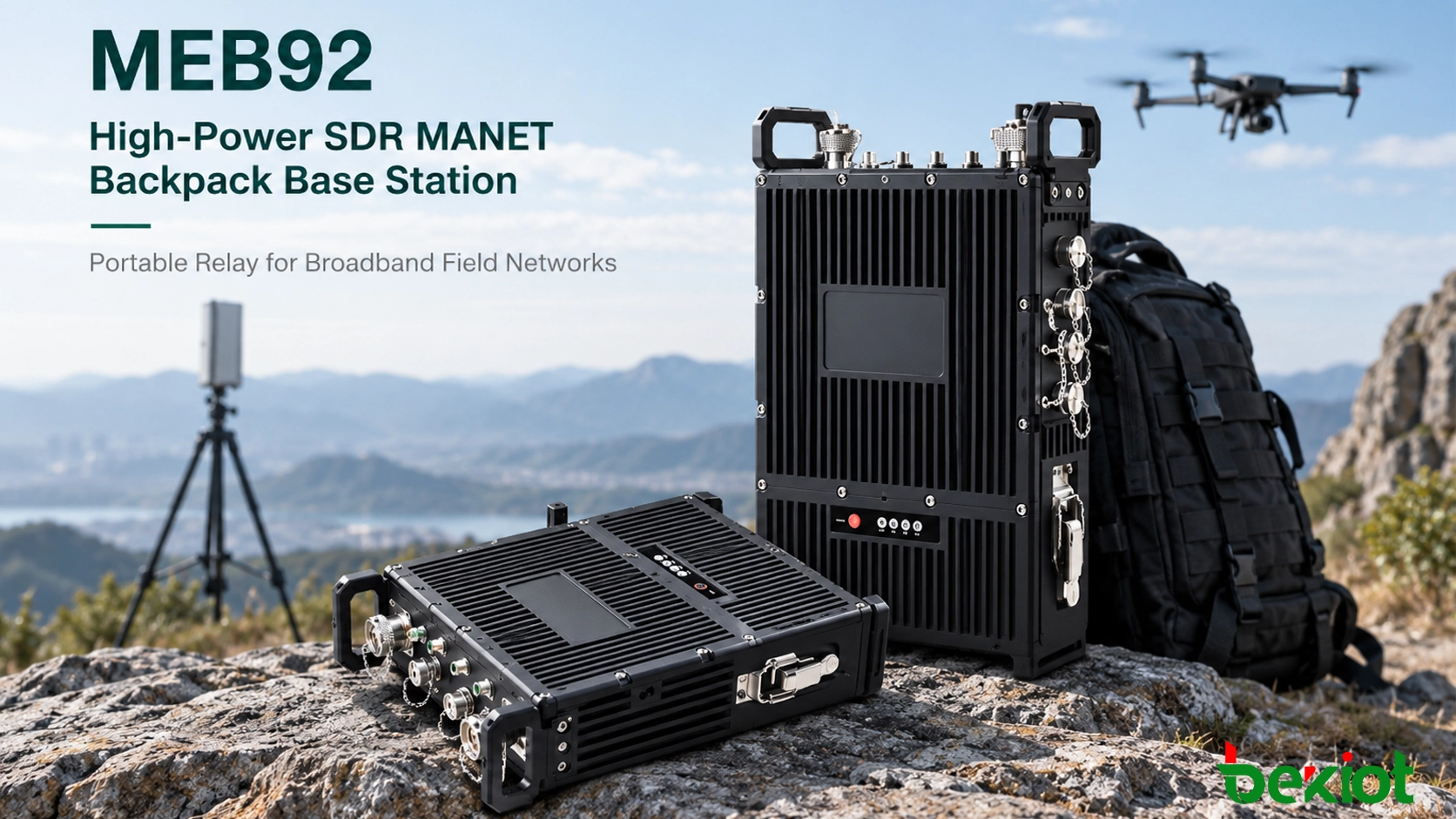MEB92高功率SDR MANET背負式基地台產品外觀