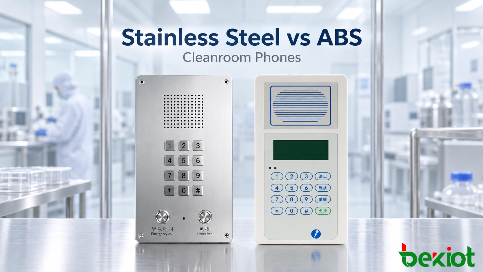 不鏽鋼 vs ABS 無塵室電話：哪種材質更適合您的設施？